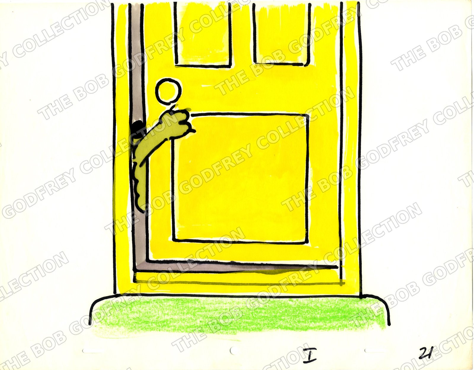 ORIGINAL Roobarb Title Sequence Drawing - 021