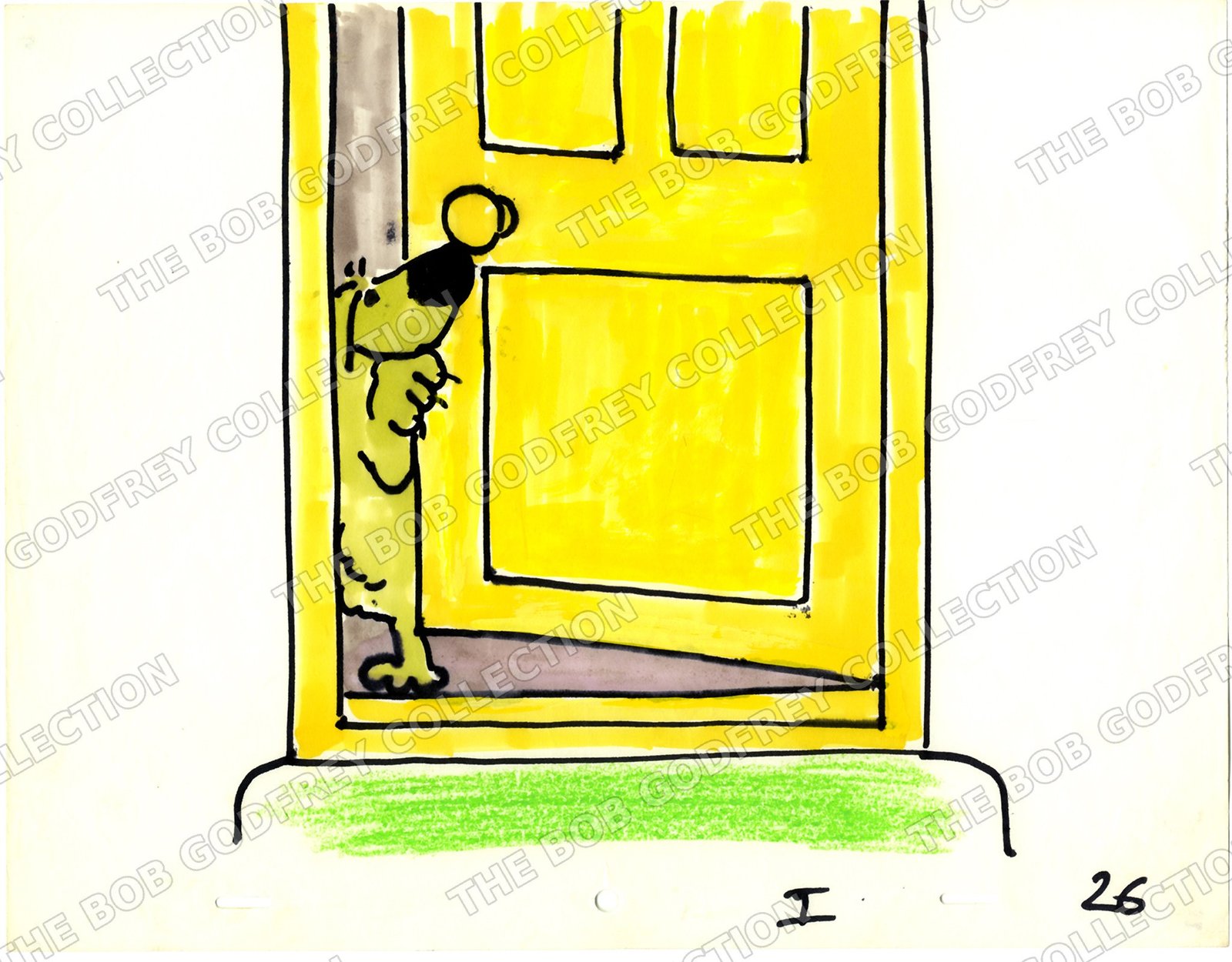 ORIGINAL Roobarb Title Sequence Drawing - 026